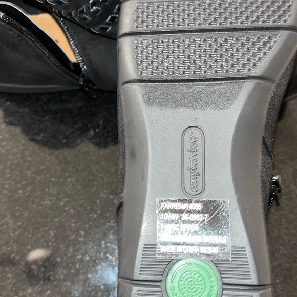 BRAND NEW-Comfort View “The Farren” black zip up booties Size 10WW - Picture 4 of 7